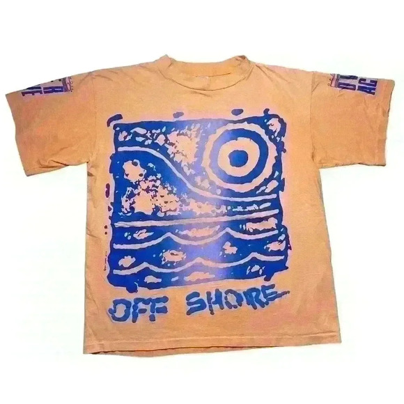 American Vintage Other - Vintage off shore double sided graphic tshirt coral & blue size XL single stitch